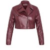 CITY CHIC | Amira Faux Leather Jacket - dark cherry | 16W - 3 of 4