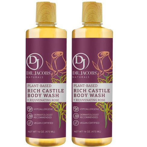 DR.JACOBS NATURALS All-Natural Plant Based Castile Rose Body Wash -Hypoallergenic, Dermatologist Tested, Sulfate-Free, Paraben-Free - image 1 of 4