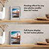 Americanflat Aluminum 5x7 Floating Picture Frame with Shatter-Resistant Glass, Use as 5x7 Picture Frame or 4x6 Picture Frame, Silver - 3 of 4