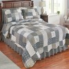 Collections Etc Classic Floral Patchwork Scalloped Edge Quilt - 2 of 3