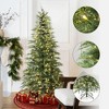 LuxenHome 6.5Ft Pre-Lit Green Cypress Artificial Christmas Tree with Metal Stand - 3 of 4