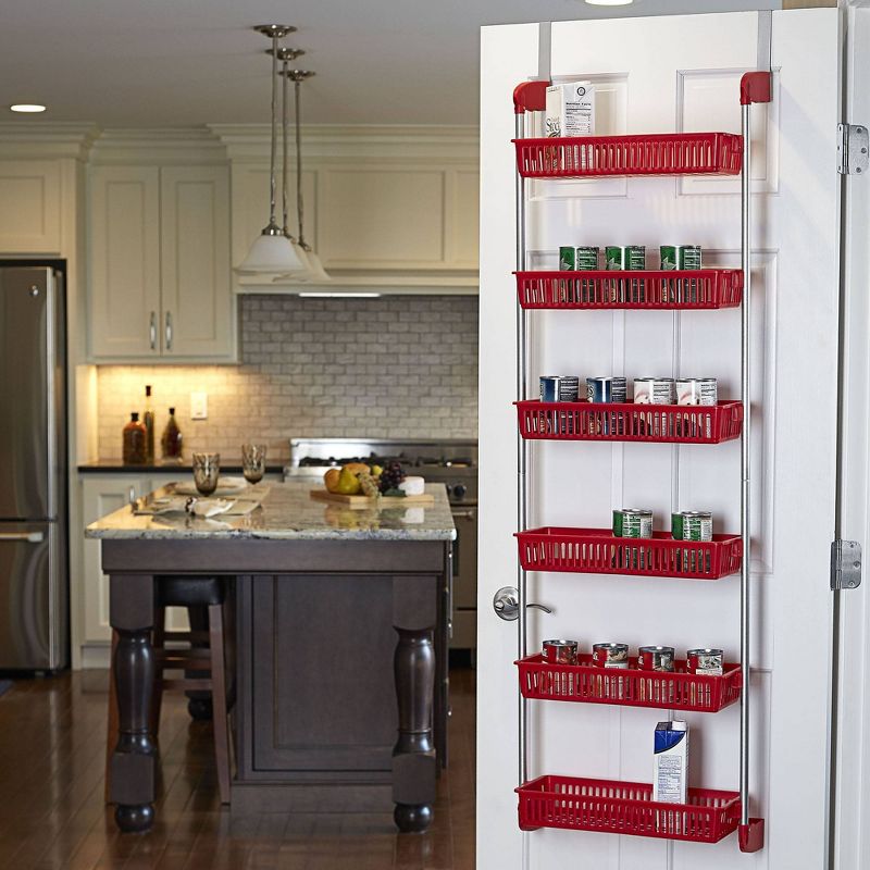 Household Essentials Over the Door Storage Rack Orange, 4 of 7
