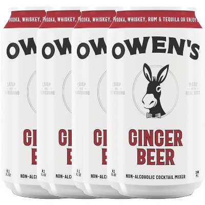 Owen’s Craft Mixers | Ginger Beer | Handcrafted in the USA with Premium Ingredients | Vegan & Gluten-Free Soda Mocktail and Cocktail Mixer