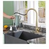CASAINC Deck Mounted 1-Hole Single Handle Pull-out Kitchen Faucet, Brushed Nickel - 2 of 4
