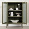 South Shore 40" Decorative Storage Cabinet Olive Green: Fluted Glass, Metal Frame, Wall Anchor - image 3 of 4