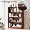 GlasFlength Decorative Bookshelf, Spacious Space and Adjustable Shelf, Open Bookshelves for Bedroom, Living Room, Home Office，Brown，33"*11.6"*48" - 4 of 4
