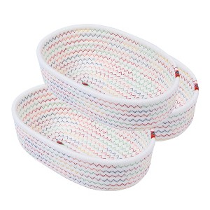 REGALWOVEN Odorless Cotton Rope Handcrafted Compact Multiple Use Open Storage Bins 3 Packs - 1 of 4