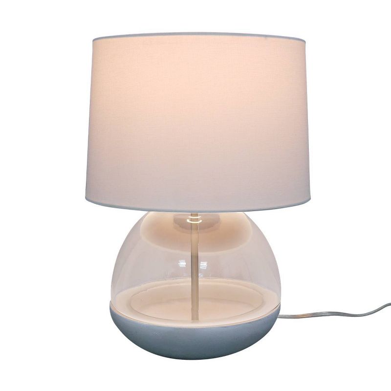 Glass Mixed Material Table Lamp Gray (Includes LED Light Bulb) - Threshold&#8482;, 6 of 10