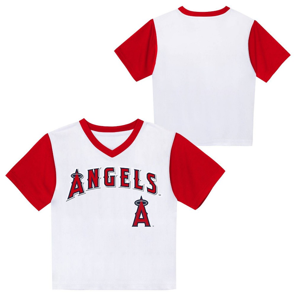 MLB Los Angeles Angels Youth Pinstripe Poly Jersey - S