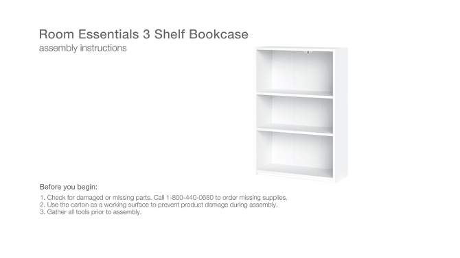3 Shelf Bookcase - Room Essentials&#153;, 2 of 13, play video