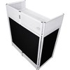 ProX VISTA DJ Booth Facade Table Station with White/Black Scrim kit and Padded Travel Bag White - 2 of 4