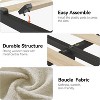 coucheta Bed Frame with 2 Flexible Drawers, Boucle Upholstered Platform Bed Frame with Bookcase Headboard，Easy Assembly - 3 of 4