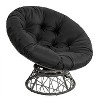 Home Imports Emporium Wicker Papasan Chair with Oversized Cushion & Swivel Base – Indoor Round Lounge Chair for Bedroom or Covered Patio - 4 of 4