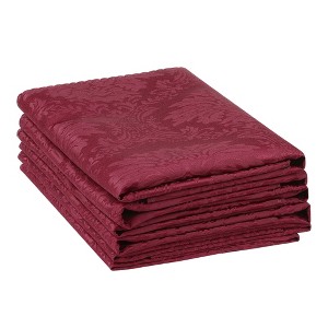 Unique Bargains Party Christmas Printed Floral Polyester Napkins 19 x 19 Inches 6 Pcs - 1 of 4