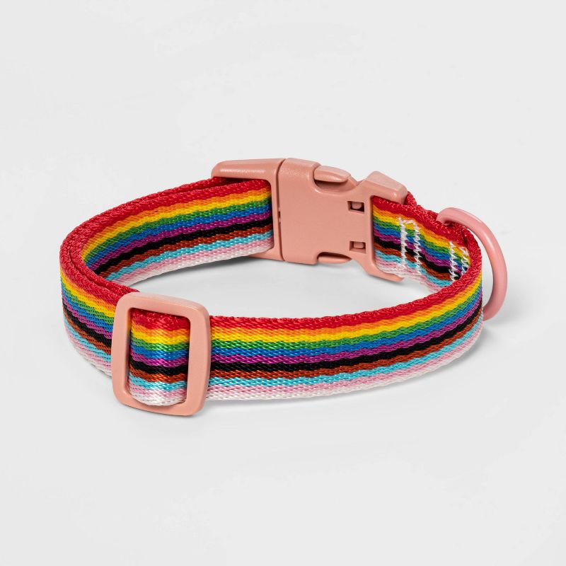 Pride Dog Adjustable Collar with Plastic Buckle - Rainbow - Boots & Barkley™, 2 of 3