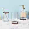 Cameo 3pc Bathroom Set - Soap/Lotion Dispenser, Toothbrush Holder, Tumbler, Non-Slip Protective Silicone Feet - 2 of 4