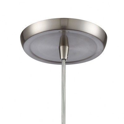 Elk Collanino Mini Pendant with Lava Swirl Glass in Satin Nickel