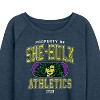 Women's - Marvel - She-Hulk Athletics Lightweight French Terry Wide Neck Long Sleeve Shirt - 2 of 4