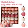 Orieon 25PCS Classic Velvet Christmas Ball Ornaments, 2.36 Inch Shatterproof Xmas Tree Decorations, Soft Plush Holiday Home & Party Decor, Pink - 2 of 4