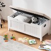 Acekool 39" Storage Bench with Cushion Seat and Safety Hinges – Entryway & Bedroom Shoe Organizer - 2 of 4