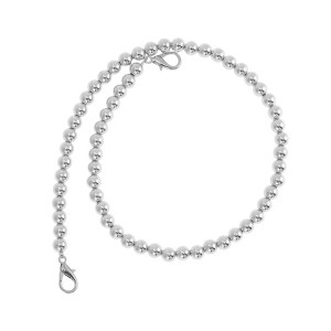 Unique Bargains Faux Pearl Handbag Strap Silver Tone 1 Pc - 1 of 4