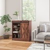 NicBex Farmhouse Sideboard Cabinet with Open Storage Shelves 33 Inch Buffet Cabinet with Adjustable Shelf for Kitchen,Living Room,Brown - 4 of 4
