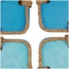 Set of 4 Wooden Sea Life Ombre Wall Decors with Rope Accents Blue - Olivia & May: Coastal MDF Art Sculptures - 4 of 4