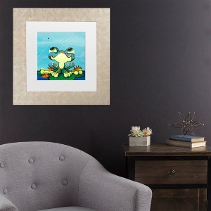 Trademark Fine Art Sylvia Masek Frog's Lunch Matted Framed Art - 1 of 4