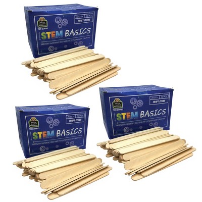 Teacher Created Resources® STEM Basics: Craft Sticks, 500 Per Pack, 3 Packs