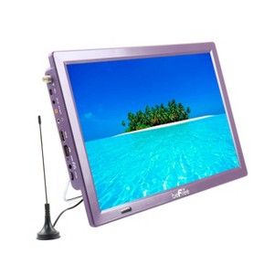 beFree Sound Portable Rechargeable 14 Inch LED TV in Purple - 1 of 4