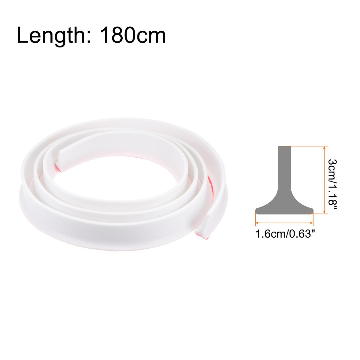 Unique Bargains Collapsible Adhesive Silicone Dry and Wet Separation Stopper Shower Barrier Strip - thumbnail 2