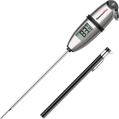 ThermoPro TP-02S Instant Read Thermometer Digital Meat Thermometer Cooking Food Thermometer with Long Probe for Grill Candy Kitchen BBQ Smoker