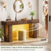 Aheaplus 63'' Farmhouse Console Table with Power Outlets and Light - 3 of 4