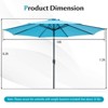 Costway 10ft Patio Umbrella Outdoor W/ 59 LBS Heavy-Duty Round Umbrella Stand - 3 of 4