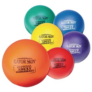 S&S Worldwide Gator Skin® Official Adult Dodgeballs, 8.3” (Set of 6) - 1 of 4