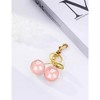 Attop Cherry Bag Charm Cute Cherry Accessories Sparkling Purse Charms for Women Gold+pink - 2 of 4