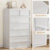 CuisinSmart 6/7/8 Drawer Dresser for Bedroom, Natural Double Dresser Organizer with Concave Handles, Modern Chest of Drawers - 4 of 4