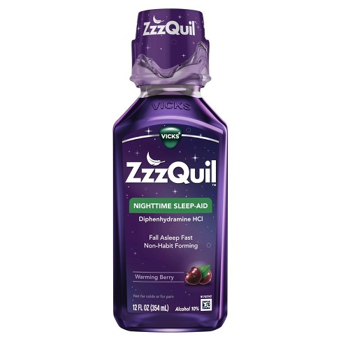 Zzzquil Nighttime Sleep-aid Liquid - Diphenhydramine Hcl - Warming ...