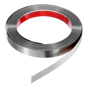 Unique Bargains Self-Adhesive Stainless Steel Mirror Finish Peel and Stick Wall Trim - 1 of 4