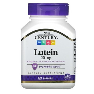 21st Century Lutein, 20 mg, 60 Softgels - 1 of 2