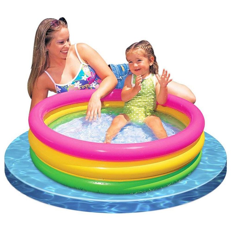 Intex 58924EP 34in x 10in Sunset Glow Soft Inflatable Baby Swimming Pool, 2 of 6