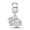 Black Bow Jewelry Sterling Silver South Carolina Gamecocks NCAA Bead Charm - 3 of 4
