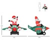 7.3 ft Long Christmas Inflatables Outdoor Decorations Santa Claus Flying an Airplane, Blow-Up Yard Christmas Decor with LED Lights Display - 4 of 4