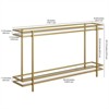 25" Brass Finish Console Table - Henn&Hart - 3 of 4