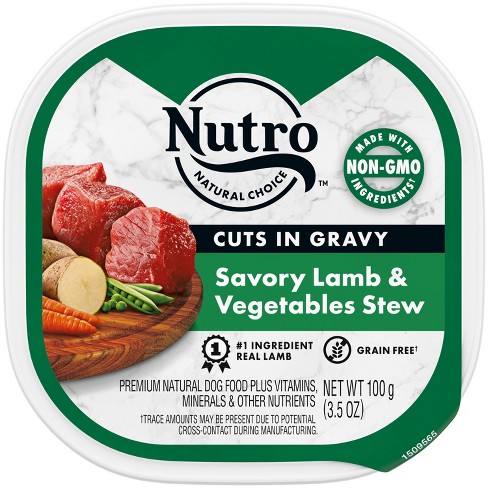 Nutro Grain Free Cuts In Gravy Wet Dog Food Savory Lamb