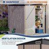 Metal Outdoor Lean to Storage Shed, Lean to Garden Shed Utility Tool Shed, Heavy-Duty Outdoor Metal Wall Side Storage Sheds - 4 of 4