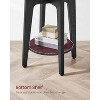 Simple Trending Small Round End Table with Lower Shelf Charcoal Gray - 4 of 4