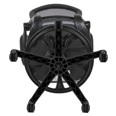 Dark Gray Mesh Ergonomic Drafting Chair with Adjustable Arms