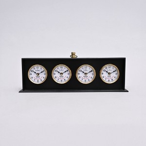 TopComfy Decorative Object Time Zone Table Clock for Home and Office Decor, Black, 17"*4"*7" - 1 of 4