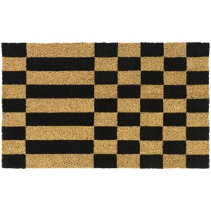 Balta Rugs 1'5"x2'5" Checkerboard Striped Natural Papilio Coir Doormat - 1 of 4